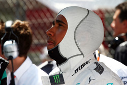 Lewis Hamilton, Mercedes AMG F1 sur la grille
