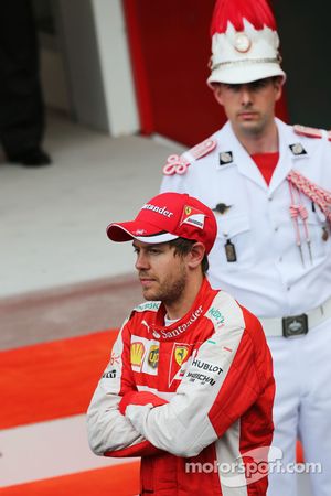 Sebastian Vettel, Ferrari en el podio