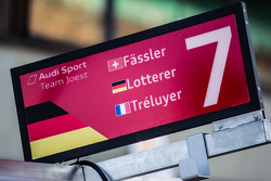 Pit board for #7 Audi Sport Team Joest Audi R18 e-tron quattro