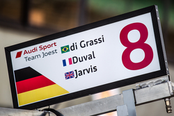 Pit board for #8 Audi Sport Team Joest Audi R18 e-tron quattro