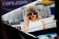 Taylor Swift on an IndyCar