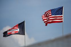 Bandera de IndyCar y la bandera americana