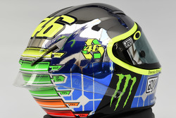 Diseño del casco de Valentino Rossi, de Yamaha Factory Racing para el 2015 Gran Premio de Italia en