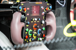 Steering wheel for #7 Audi Sport Team Joest Audi R18 e-tron quattro: Marcel Fässler, Andre Lotterer, Benoit Tréluyer