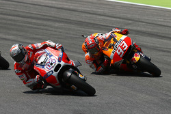 Andrea Dovizioso, Ducati Team y Marc Marquez, Repsol Honda