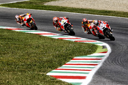 Andrea Dovizioso, Ducati Team, Marc Márquez, Repsol Honda, Andrea Iannone, Ducati Team con Dani Pedr