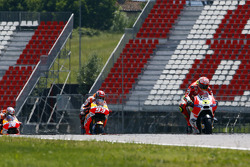 Andrea Iannone, Ducati Team y Marc Márquez, Dani Pedrosa, Repsol Honda Team con Valentino Rossi, Yam