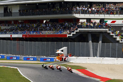 Marc Márquez, Repsol Honda Team con Andrea Iannone, Ducati Team y Dani Pedrosa, Repsol Honda Team co