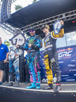 Podium: winner Ken Block, second place Scott Speed, third place Nelson Piquet Jr.