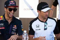 Daniel Ricciardo, Red Bull Racing and Jenson Button, McLaren