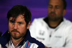 Rob Smedley, ingénieur en charge de la performance chez Williams, lors de la conférence de presse FIA