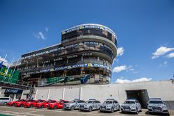 The control tower and safety vehicles