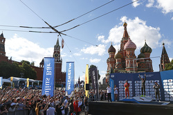 Podium: second place Lucasi di Grassi, Audi Sport Team Abt and winner Nelson Piquet Jr., China Racing and third place Sébastien Buemi, e.dams-Renault Formula E Team