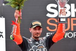 Davide Giugliano, Ducati Superbike Team, sur le podium de Portimao