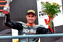 Leon Haslam, Red Devils Roma, sur le podium de Portimao