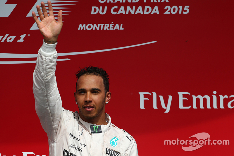 Podium: First place Lewis Hamilton, Mercedes AMG F1