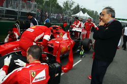 Sergio Marchionne, Ferrari President and CEO of Fiat Chrysler Automobiles on the grid