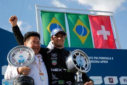 Podium: race winner Nelson Piquet Jr.