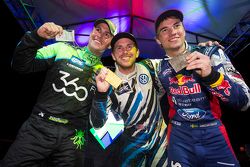 Podium: El ganador, Scott Speed, segundo lugar, Steve Arpin, tercer lugar, Sebastian Eriksson