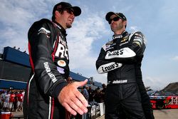 Martin Truex Jr., Furniture Row Racing Chevrolet and Jimmie Johnson, Hendrick Motorsports Chevrolet