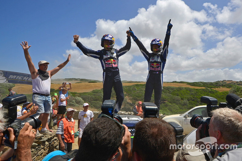 Ganadores Sébastien Ogier y Julien Ingrassia, Volkswagen Polo WRC, Volkswagen Motorsport, Campeones 2015