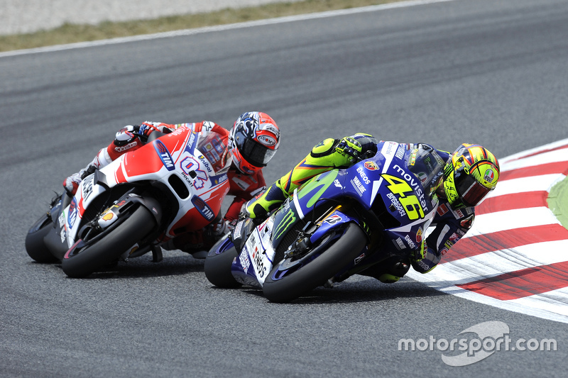 Valentino Rossi, Yamaha Factory Racing dan Andrea Dovizioso, Ducati Team