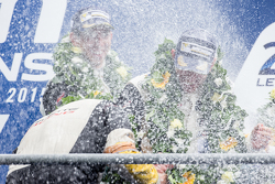LMGT Pro podium: class winners #64 Corvette Racing Corvette C7.R: Jordan Taylor, Oliver Gavin, Tommy Milner celebrate with champagne