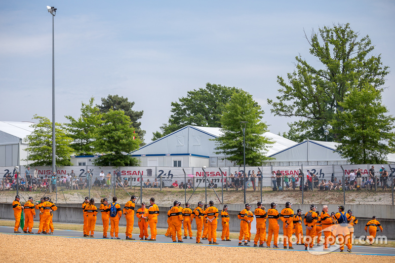 Marshals at Le Mans 24 Hours