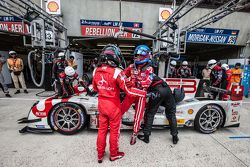 Pit stop for #12 Rebellion Racing Rebellion R-One: Nicolas Prost, Nick Heidfeld, Mathias Beche