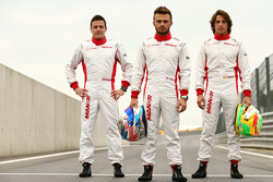 Fabio Leimer, Will Stevens e Roberto Merhi, Manor F1 Team