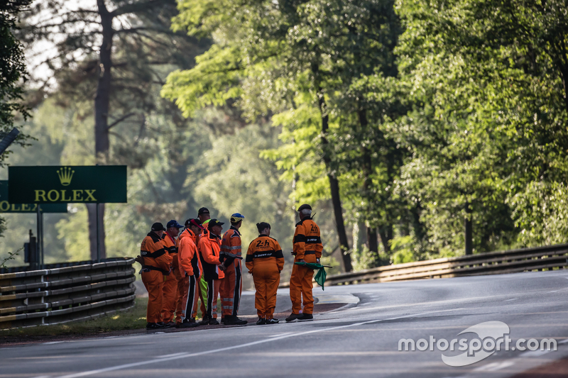 Marshals at Le Mans 24 Hours