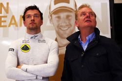 Jolyon Palmer, Lotus F1 Team Test and Reserve Driver with his father Jonathan Palmer,