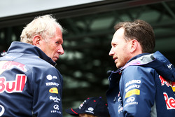 Dr Helmut Marko, consultant Red Bull Motorsport avec Christian Horner, Red Bull Racing, Team Principal