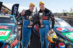 Race winner Chaz Mostert, Prodrive Racing Australia Ford with teammate Mark Winterbottom