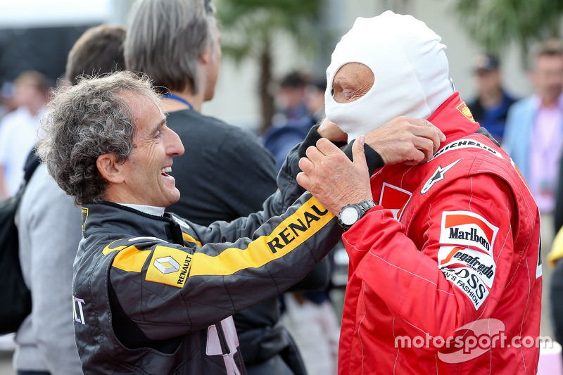 Alain Prost e Niki Lauda, Presidente Non Esecutivo Mercedes alla Parata delle Leggende