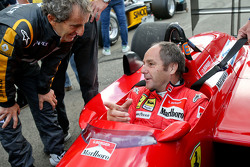 Gerhard Berger, Ferrari F1/87-88C lors de la parade des Légendes avec Alain Prost