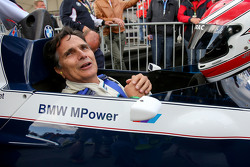 Nelson Piquet, in the Brabham BT52 at the Legends Parade