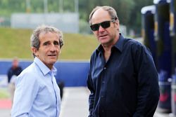 Gerhard Berger and with Alain Prost