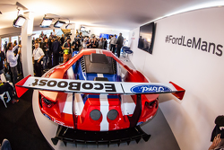 The new Ford GT 2016-spec GTE that will be raced by Chip Ganassi Racing at the 2016 24 Hours of Le Mans
