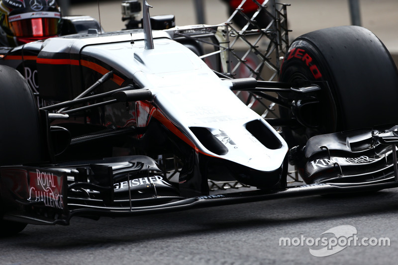 Pascal Wehrlein, Sahara Force India F1 VJM08 Test Driver front wing detail