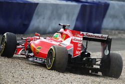 Esteban Gutierrez, Ferrari SF15-T Test and Reserve Driver runs off the circuit and into a gravel trap