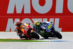 Valentino Rossi, Yamaha Factory Racing and Marc Marquez, Repsol Honda Team