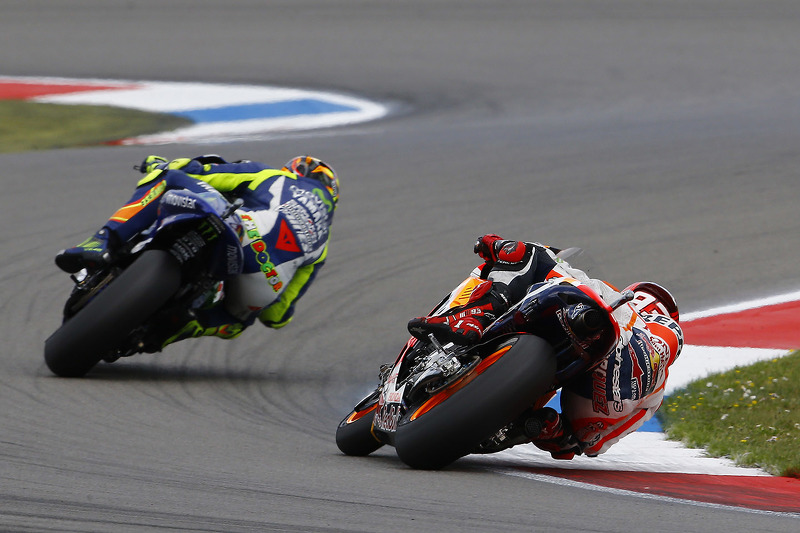 Valentino Rossi, Yamaha Factory Racing and Marc Marquez, Repsol Honda Team