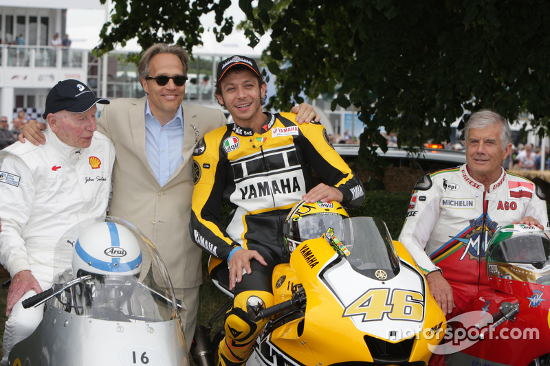 John Surtees, Valentino Rossi y Giacomo Agostini