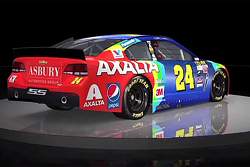 Jeff Gordon con esquema de pintura del arco iris regresa a la carrera de Bristol