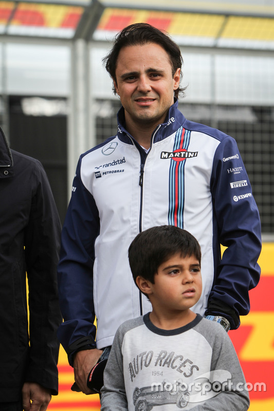 Felipe Massa, Williams with his son Felipinho Mass