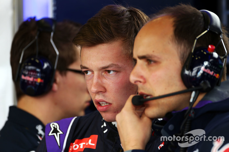 Daniil Kvyat, Red Bull Racing with Gianpiero Lambiase, Red Bull Racing Engineer