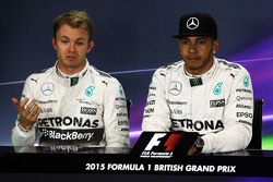 Nico Rosberg e Lewis Hamilton, Mercedes AMG F1 alla Conferenza Stampa FIA