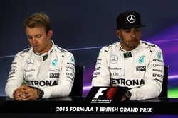 Nico Rosberg e Lewis Hamilton, Mercedes AMG F1 alla Conferenza Stampa FIA