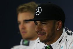 Nico Rosberg e Lewis Hamilton, Mercedes AMG F1 alla Conferenza Stampa FIA